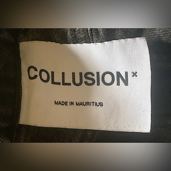 ASOS COLLUSION x 007 High-Rise Wide Legged jeans in Washed Black Fits like SzSm - Picture 6 of 8